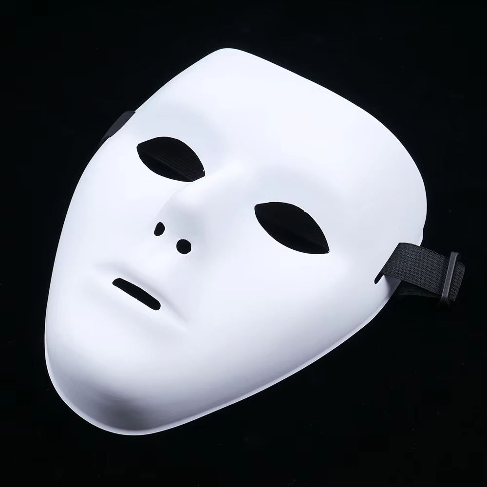 Cosplay Prop Paint - Cadılar bayramı Pvc Beyaz Yüz Maskesi