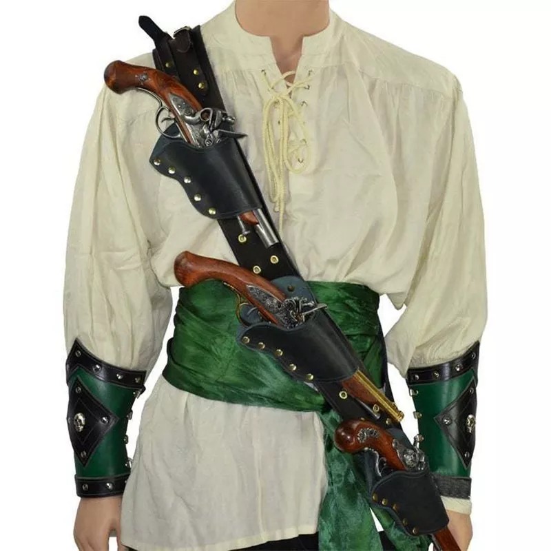 Cosplay Prop Bag - Rönesans Korsan Çakmaklıklı Tabanca Kılıfı Kaptan