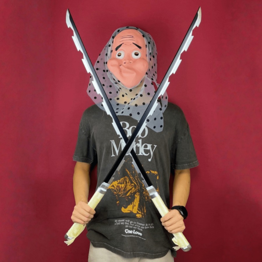 Cosplay Prop Katana - 40 inç Demon Slayer Inosuke Katana