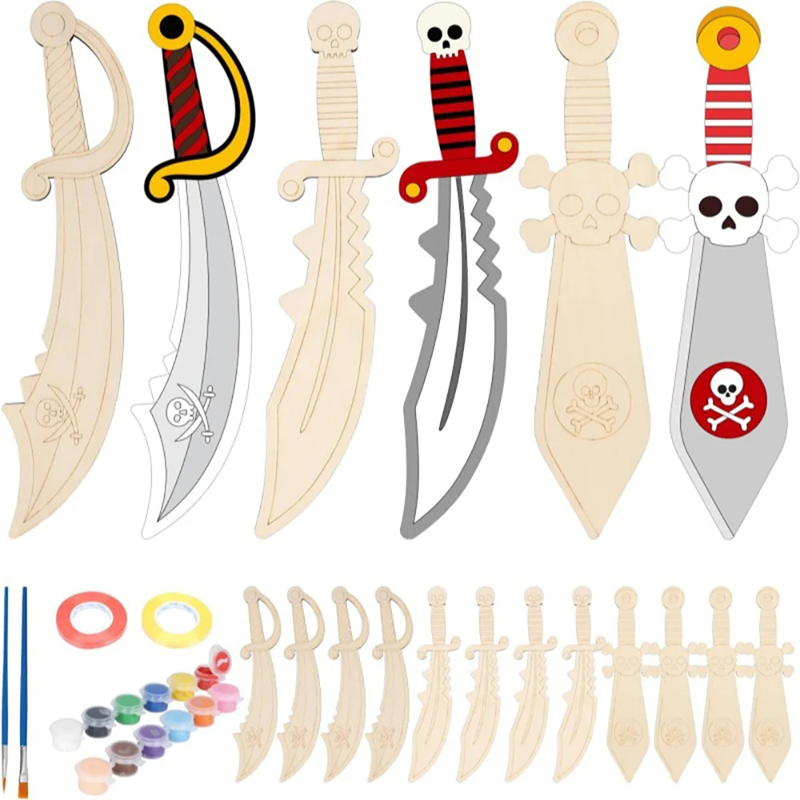 Ahşap DIY Çizim Korsan Ahşap K - Cosplay Prop Painting incelemesi ve fiyatı