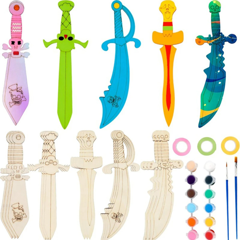 Ahşap DIY Çizim Korsan Ahşap K - Cosplay Prop Painting incelemesi ve fiyatı