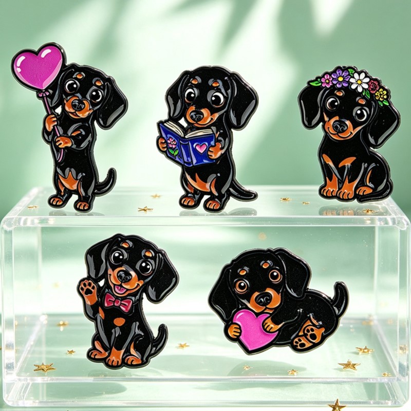5 adet Sevimli Dachshund Emaye - Cosplay Prop Bag incelemesi ve fiyatı