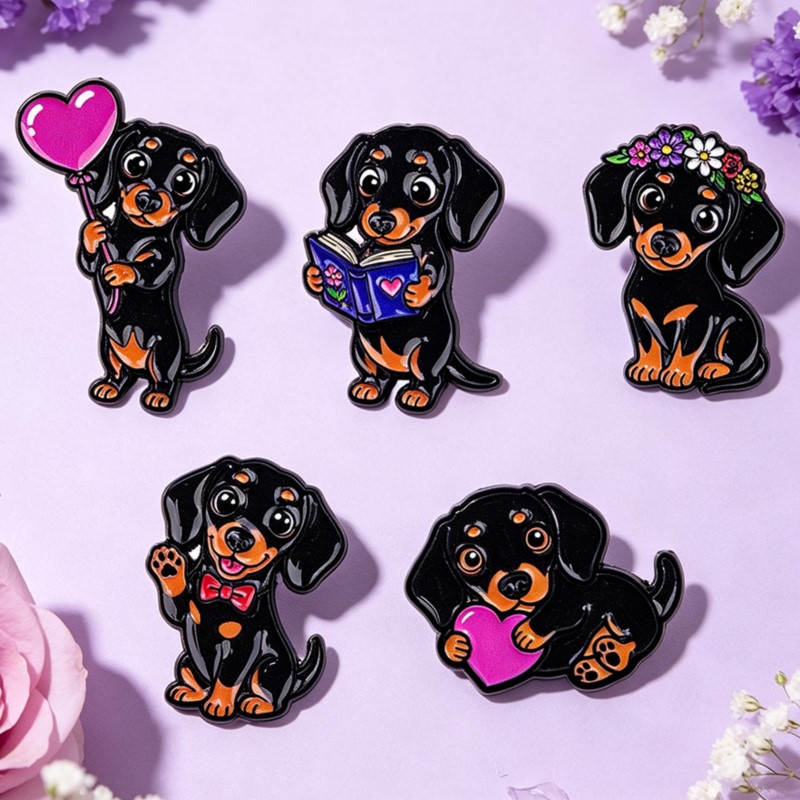 5 adet Sevimli Dachshund Emaye - Cosplay Prop Bag incelemesi ve fiyatı
