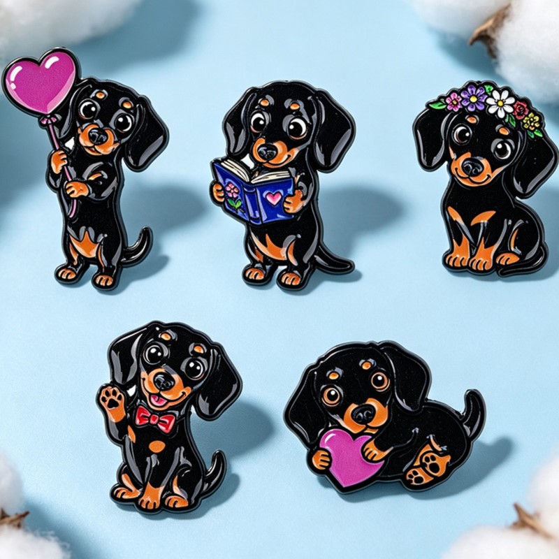 5 adet Sevimli Dachshund Emaye - Cosplay Prop Bag incelemesi ve fiyatı