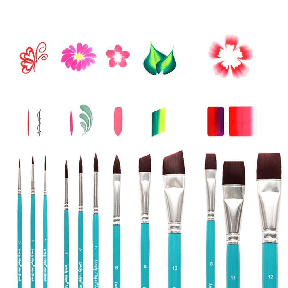 Yüz Boya Fırçaları, 12/24PCS S - Cosplay Prop Paint incelemesi ve fiyatı