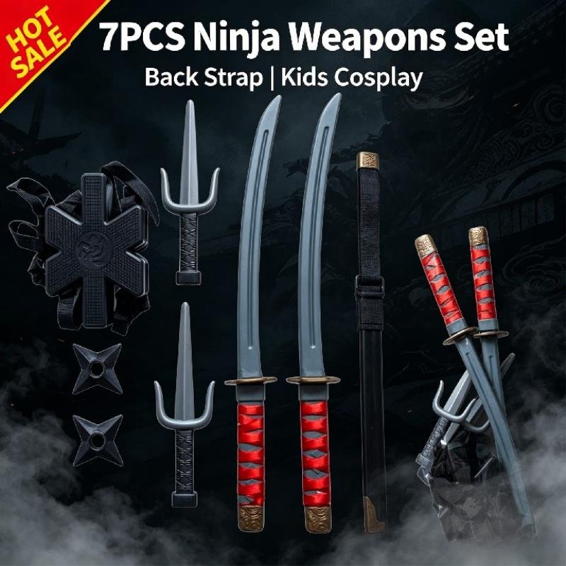 Cadılar Bayramı 1:1 Ninja Seti - Cosplay Prop Knife incelemesi ve fiyatı